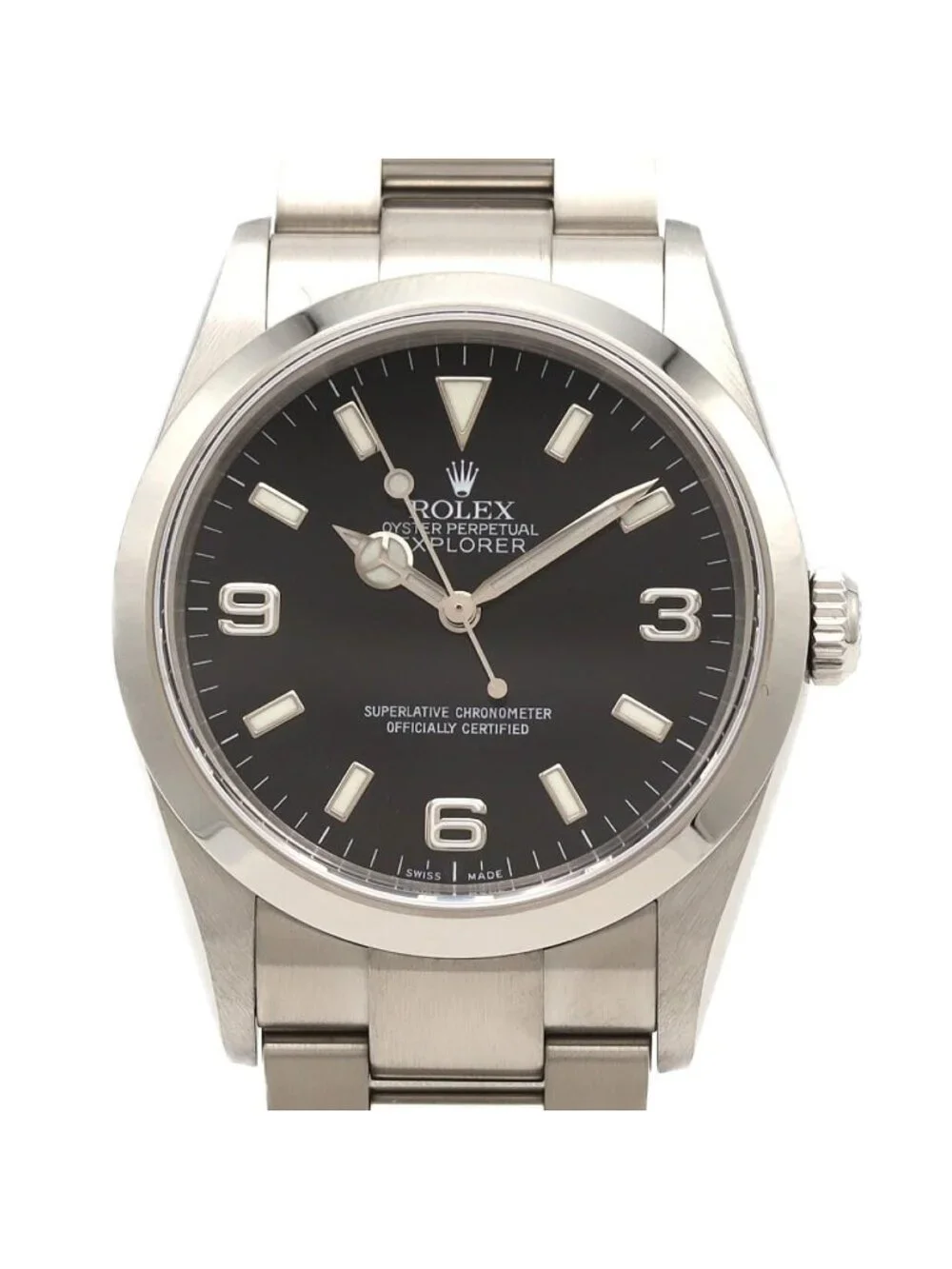 Rolex Explorer I SS Automatic D Number Watch